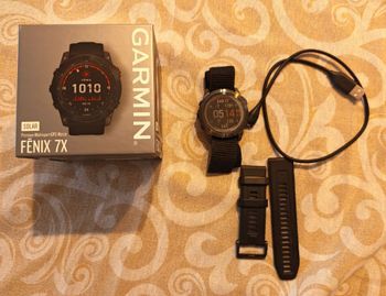 Gebrauchtes Garmin Fenix 7X Solar GPS Watch bike