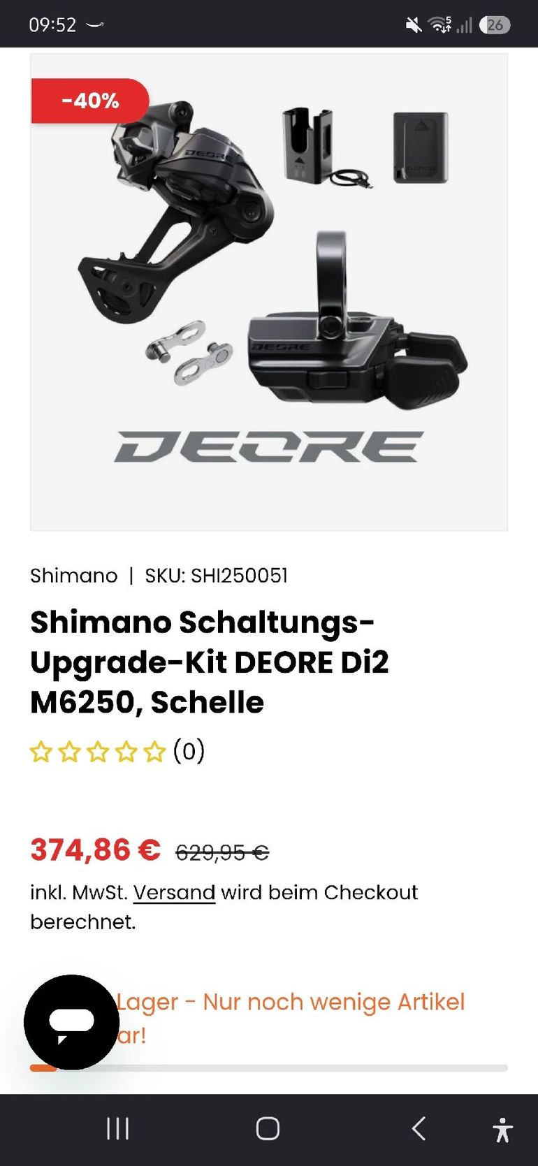 Używany Shimano Deore Di2 M6250 RD with Battery & Shifter 2026 bike — zdjęcie 3 z 4