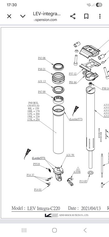 Used Kind Shock Lev Integra Dropper Seatpost bike — image 5 of 6