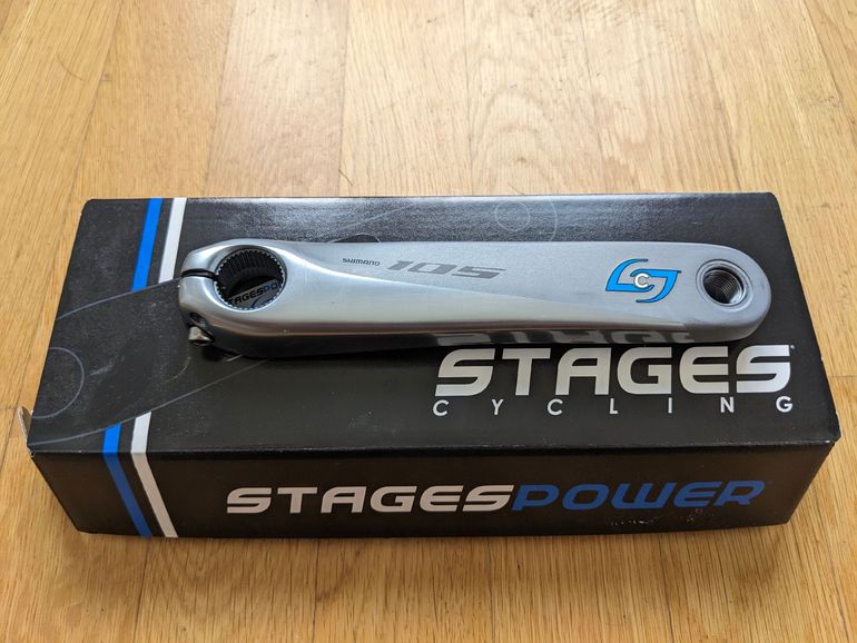Used Stages 105 R7000 172.5mm Left Crank Arm Power Meter Silver 2023 bike — image 1 of 3