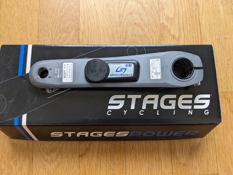 Used Stages 105 R7000 172.5mm Left Crank Arm Power Meter Silver 2023 bike — image 2 of 3