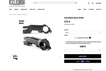 Colnago SR10 Stem 2025 bike usato