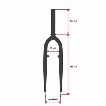 Tweedehands Aerotec KC-500A Alloy Rigid MTB Fork bike — afbeelding 2 van 3