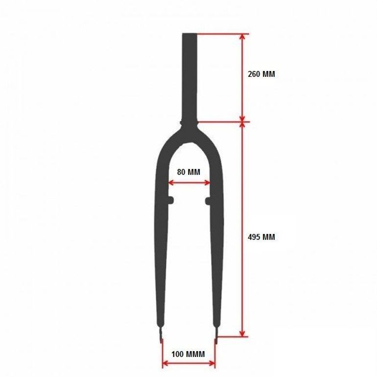 Tweedehands Aerotec KC-500A Alloy Rigid MTB Fork bike — afbeelding 2 van 3
