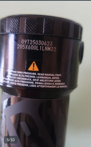 RockShox Super Deluxe Select 205x60/205x65 bike d'occasion — image 5 sur 10
