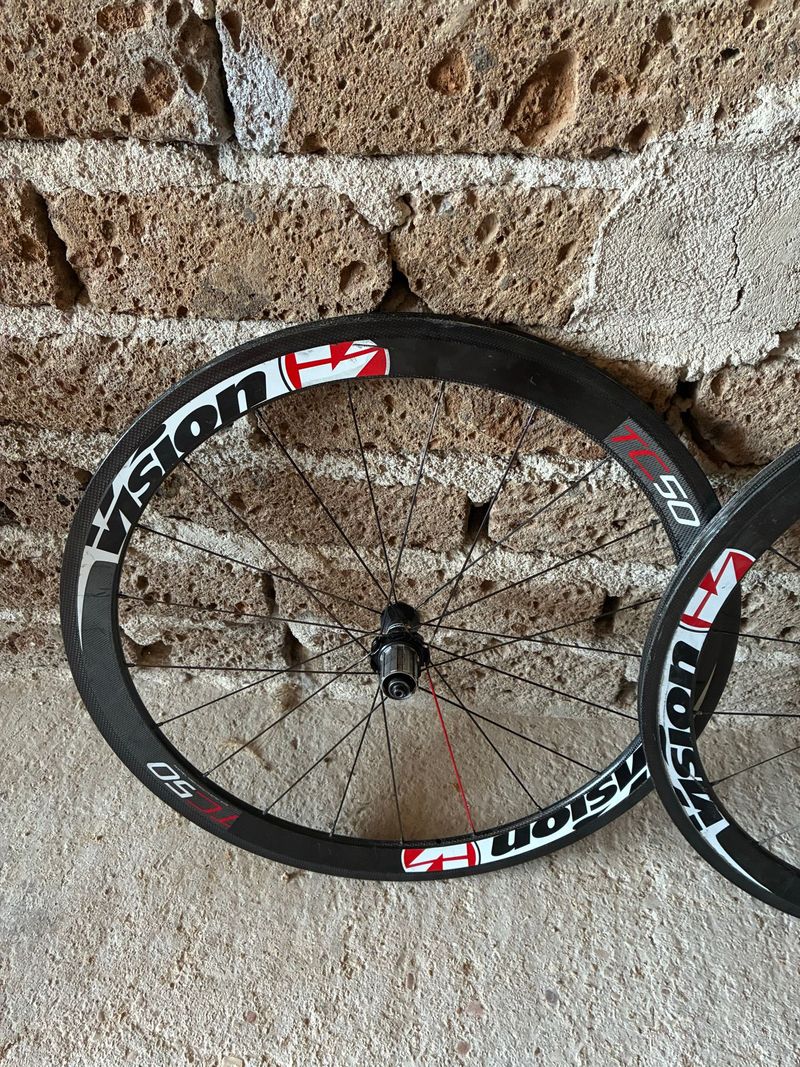 Vision TC50 Carbon Tubular Wheelset Wheels usato