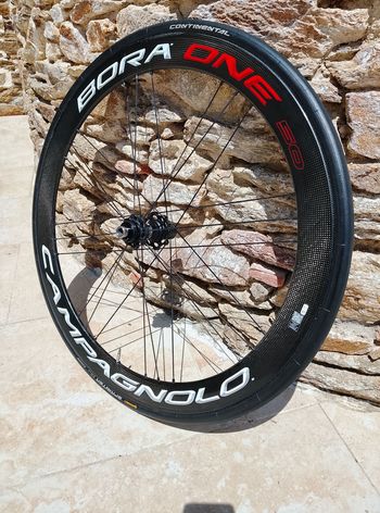 Used Campagnolo Bora One 50mm Rear Wheel Tubular bike — image 3 of 4
