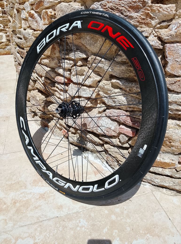 Used Campagnolo Bora One 50mm Rear Wheel Tubular bike — image 3 of 4