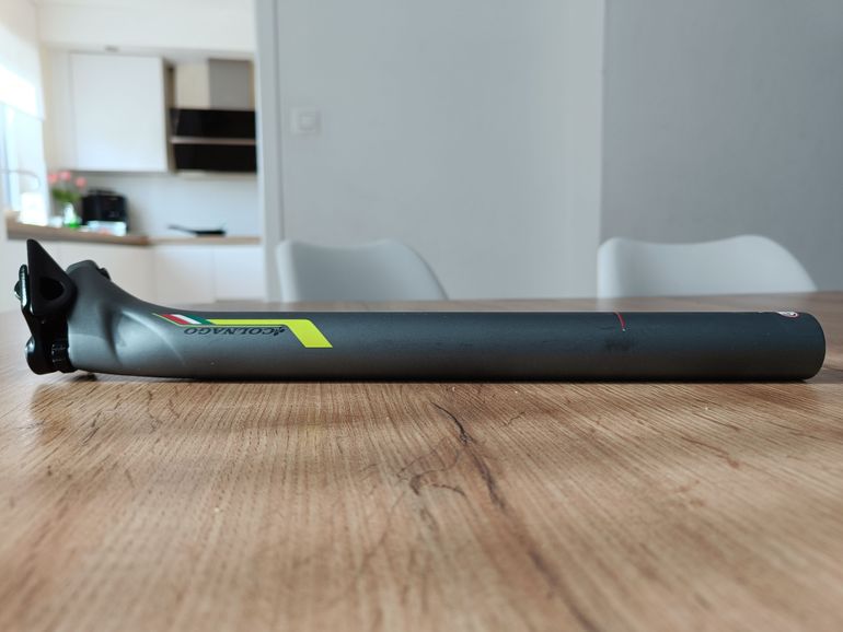 Colnago C60 HM Carbon Seatpost 31.6 350mm Grey Lime Green Road 2010 bike d'occasion — image 4 sur 24
