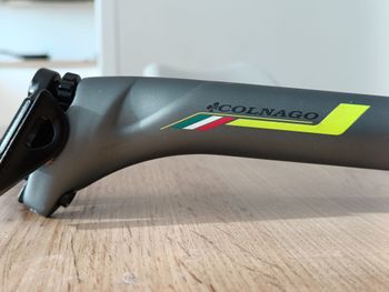 Colnago C60 HM Carbon Seatpost 31.6 350mm Grey Lime Green Road 2010 bike d'occasion — image 9 sur 24