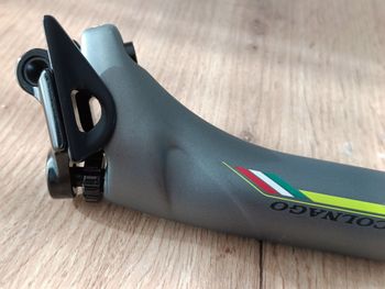 Colnago C60 HM Carbon Seatpost 31.6 350mm Grey Lime Green Road 2010 bike d'occasion — image 22 sur 24