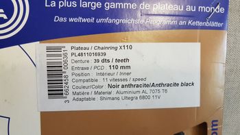 Used Spécialités T.A. TA X110 39T 11S Shimano Dura Ace 9000 Ultegra 6800 105 5800 bike — image 3 of 12