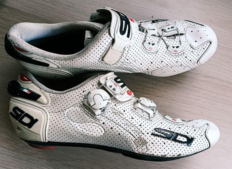 Used Sidi Wire Vent Carbon Road Bike Shoes Size 44 Cycling Shoes