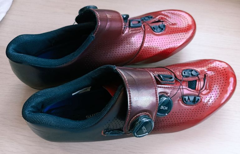 Shimano RC7 (RC701) Carbon Road Shoes Crimson Red Size 46 bike de segunda mano — imagen 1 de 3