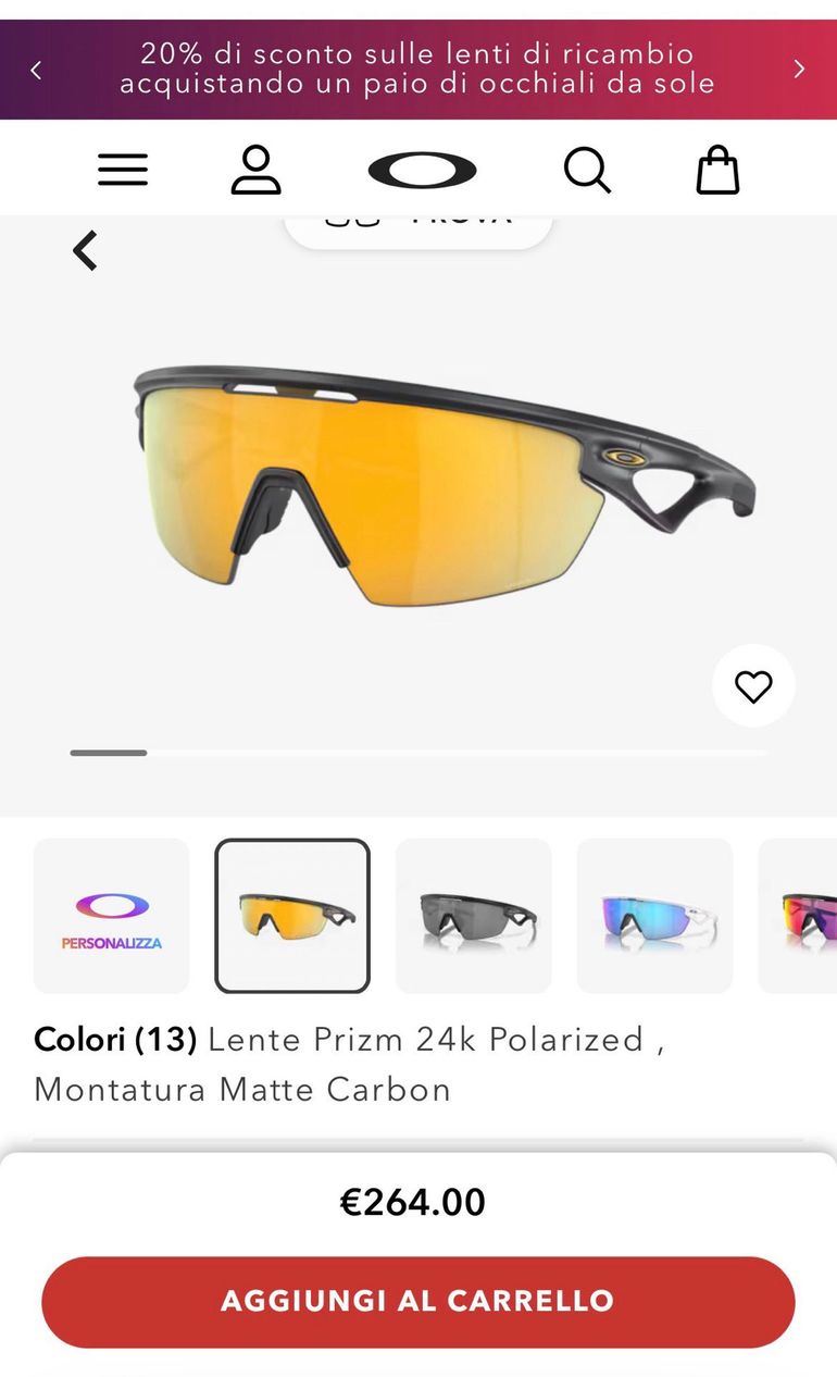 Used Oakley Sphaera Prizm 24K Polarized Sunglasses 2024 bike — image 6 of 7