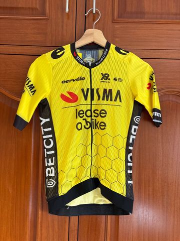 Yellow b. Jersey Visma Lease a Bike M Cycling Clothing usato