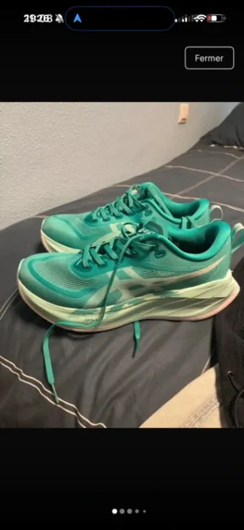 Used Asics running shoes bike