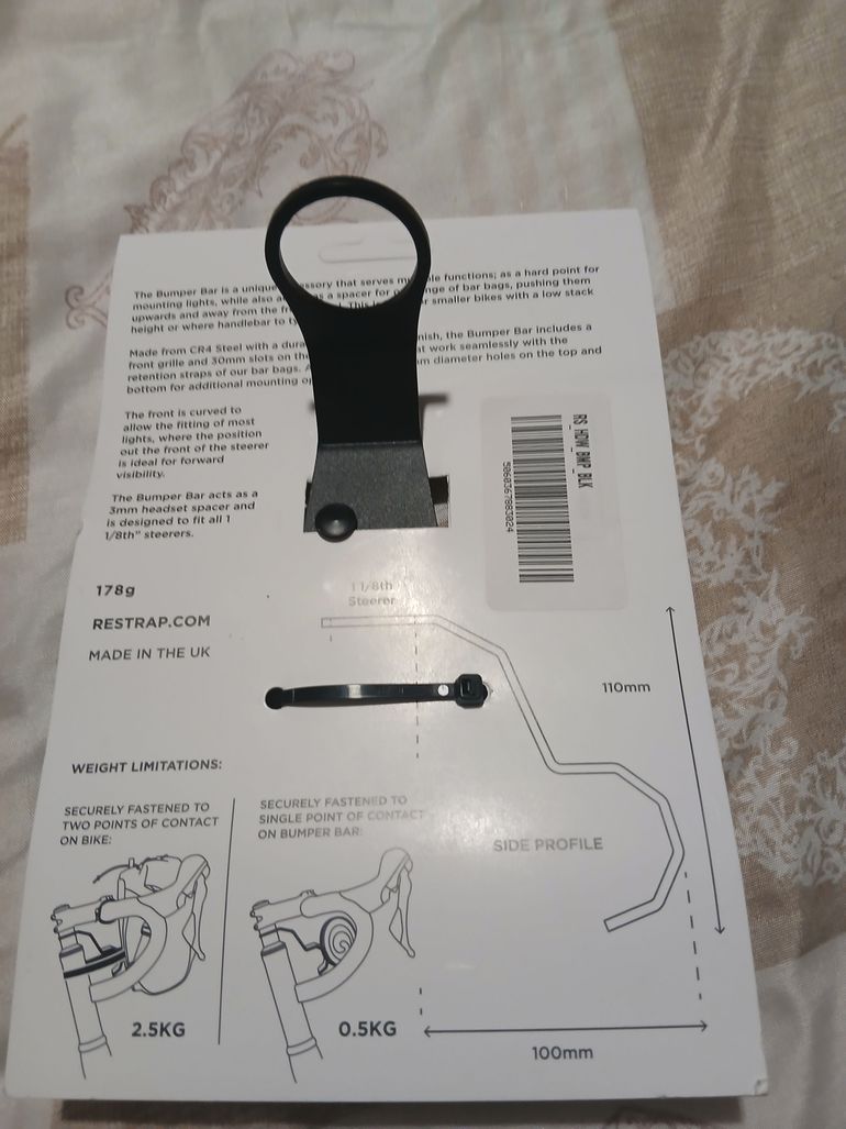 Used restrap Bumper Bar 1-1/8" 2025 bike — image 2 of 3