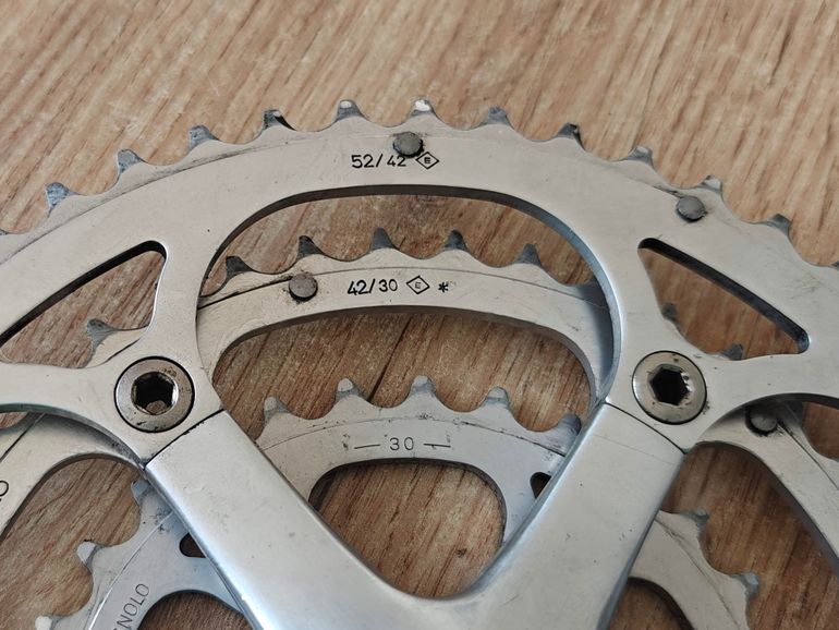 Campagnolo Racing Triple Crankset 170 52/42/30T 9-speed 1995 bike d'occasion — image 9 sur 25