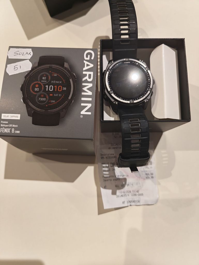 Used Garmin Fenix 8 Solar Sapphire 2026 bike — image 2 of 2