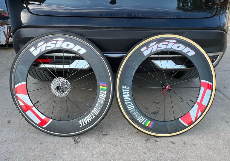 Używany Vision Trimax Ultimate Carbon Tubular Wheelset bike — zdjęcie 7 z 7