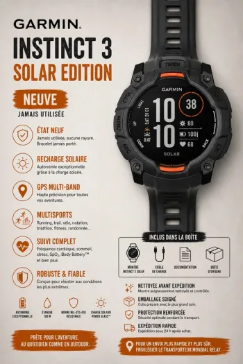 Used Garmin Instinct 3 Solar bike