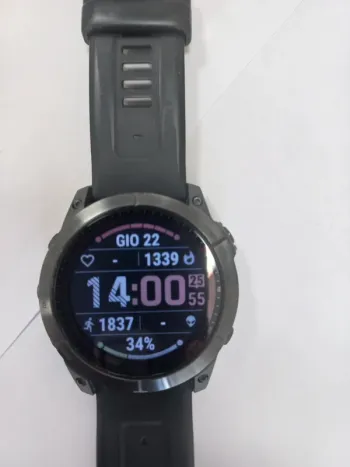 Used Garmin Fenix 7X Solar Zaffiro bike