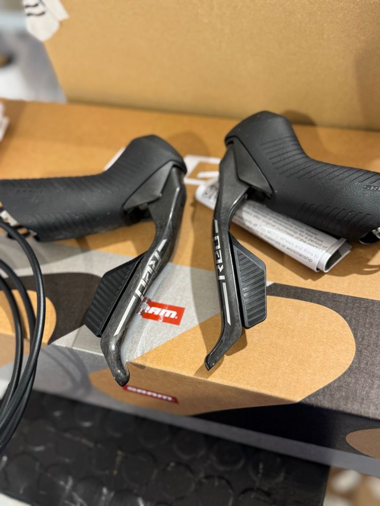 Used Sram Red AXS E1 Shift-Brake Levers with Flat Mount Calipers 2026 bike — image 5 of 7