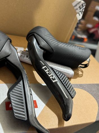 Used Sram Red AXS E1 Shift-Brake Levers with Flat Mount Calipers 2026 bike — image 2 of 7