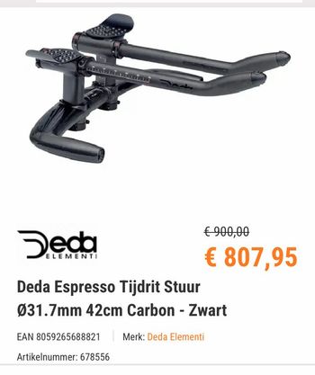 Brugt Deda Espresso Aero Bars 2021 bike — billede 3 af 5