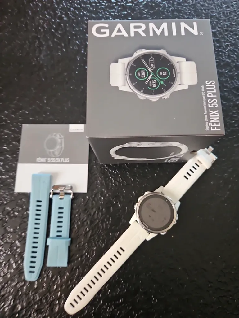 Used Garmin Fenix 5S Plus Saffierglas bike — image 2 of 11