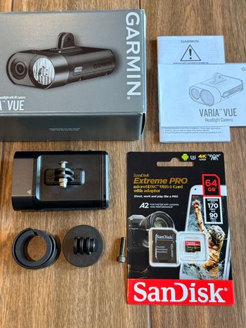 Used Garmin Varia Vue 4K Headlight Camera 2025 bike