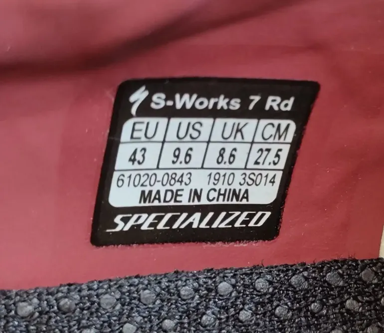 Specialized S-Works RD7 Road Cycling Shoes bike usato — immagine 9 di 9