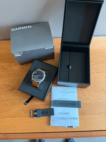 Brugt Garmin Fénix 7X Sapphire Solar Titanium bike