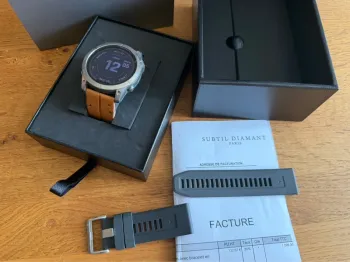 Brugt Garmin Fénix 7X Sapphire Solar Titanium bike — billede 6 af 6