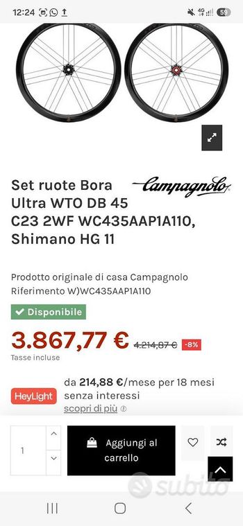 Used Campagnolo Bora Ultra WTO 45 C23 bike — image 6 of 6