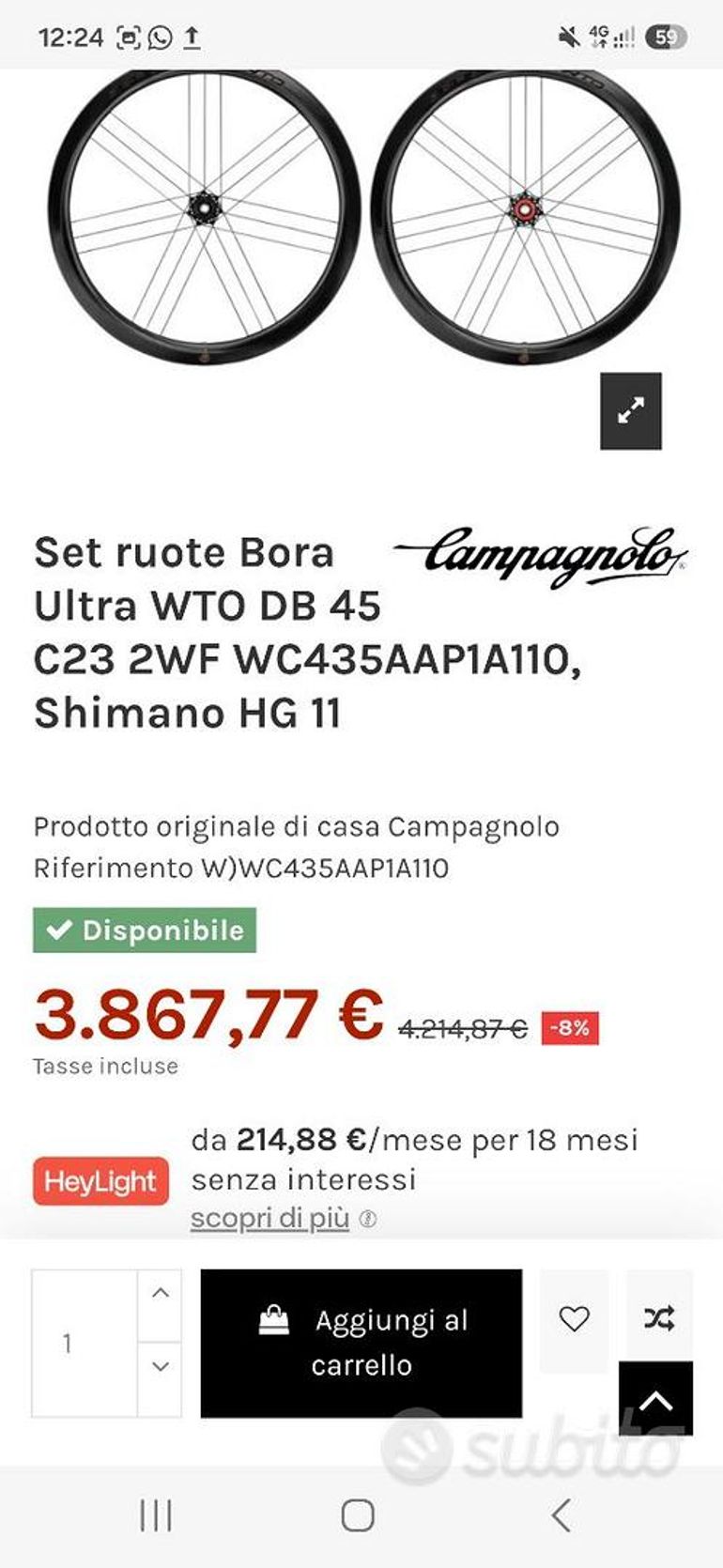 Used Campagnolo Bora Ultra WTO 45 C23 bike — image 6 of 6