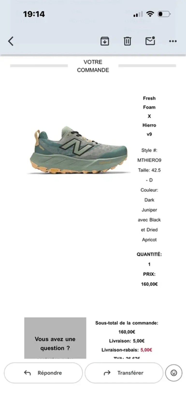Used New Balance Fresh Foam X Hierro v9 bike — image 6 of 6