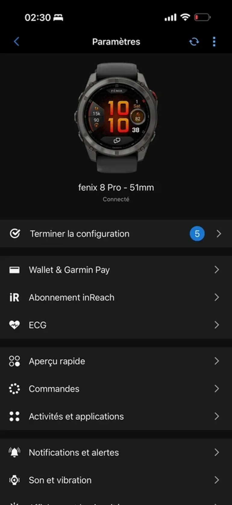 Used Garmin Fenix 8 Pro 51mm AMOLED Sapphire bike — image 8 of 9