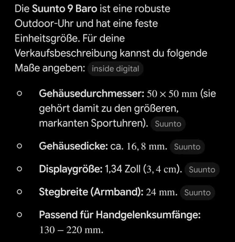 Suunto 9 Baro bike usato — immagine 6 di 6