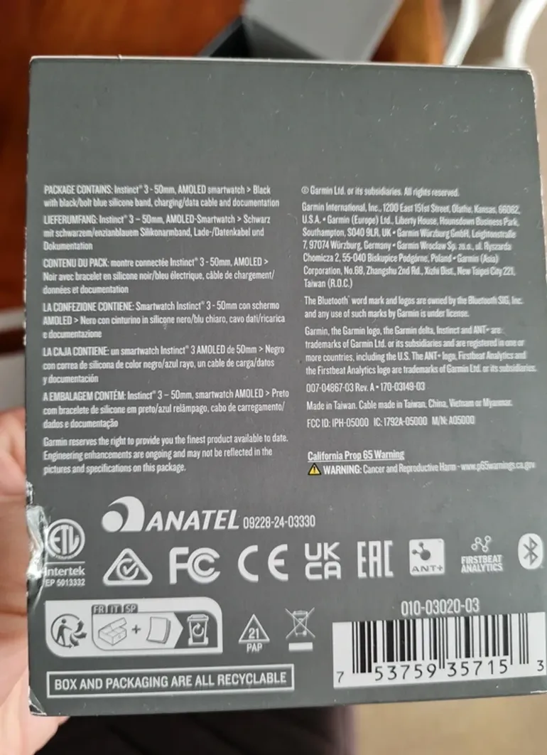 Garmin Instinct 3 AMOLED bike d'occasion — image 5 sur 5