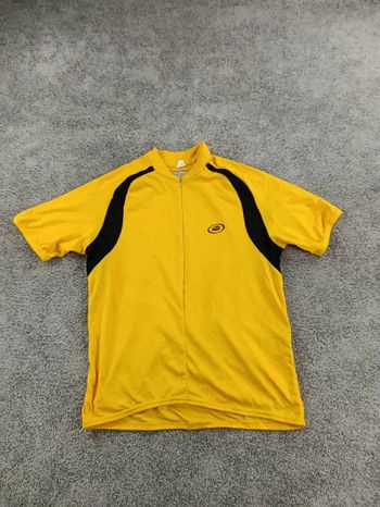Used sans performance maillot velo homme taille xl -33 6675 cyclisme route respirant jaune bike