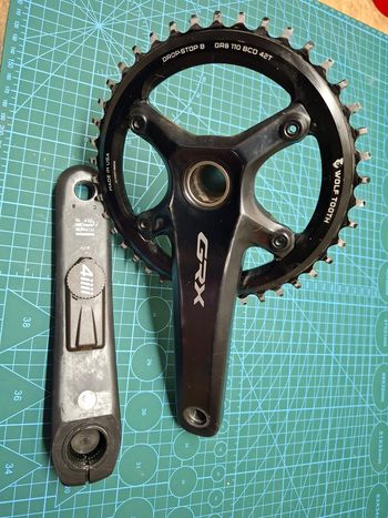 Used Shimano GRX FC-RX810 + Wattmeter 4iiii bike