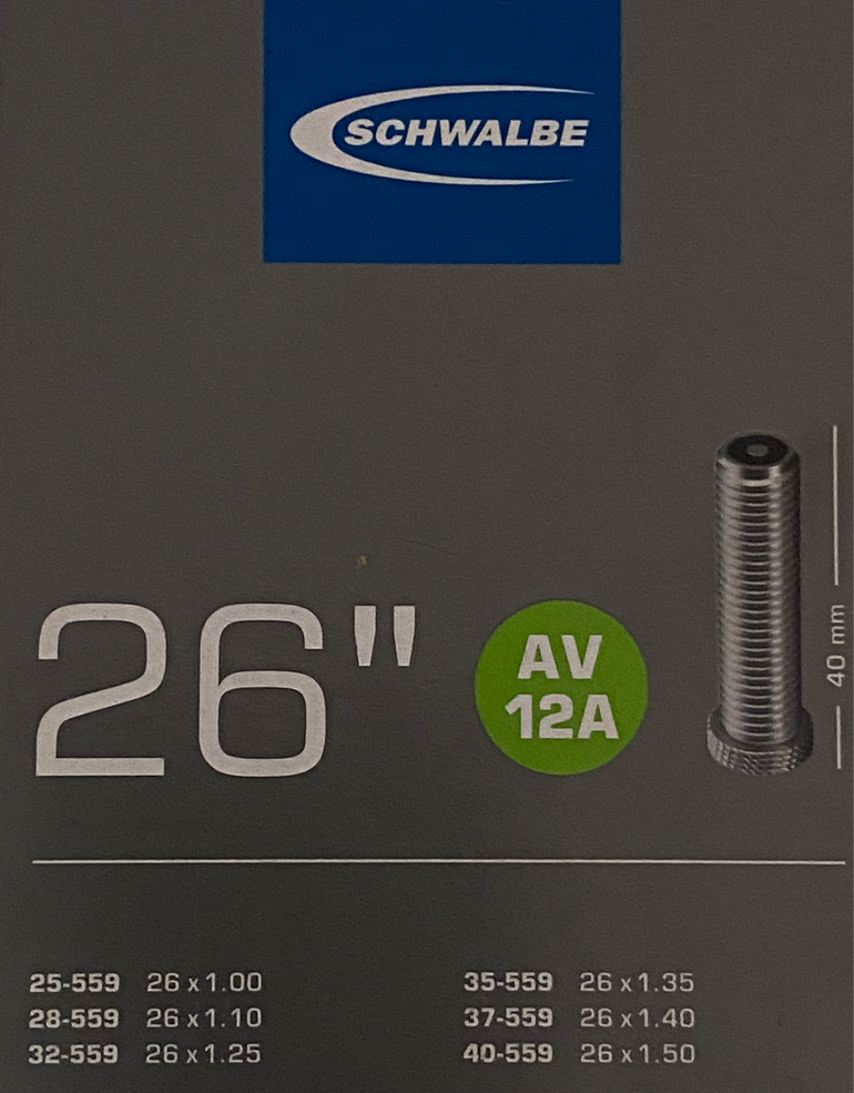 SCHWALBE - CHAMBRE 26" - SCHRAEDER bike usato — immagine 2 di 2