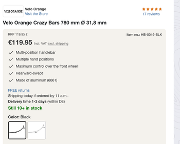 Orange Handlebars 2025 bike d'occasion — image 8 sur 8