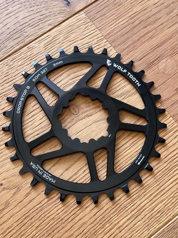 Brugt Wolf Tooth Drop-Stop B Chainring SRAM Direct Mount bike — billede 1 af 8