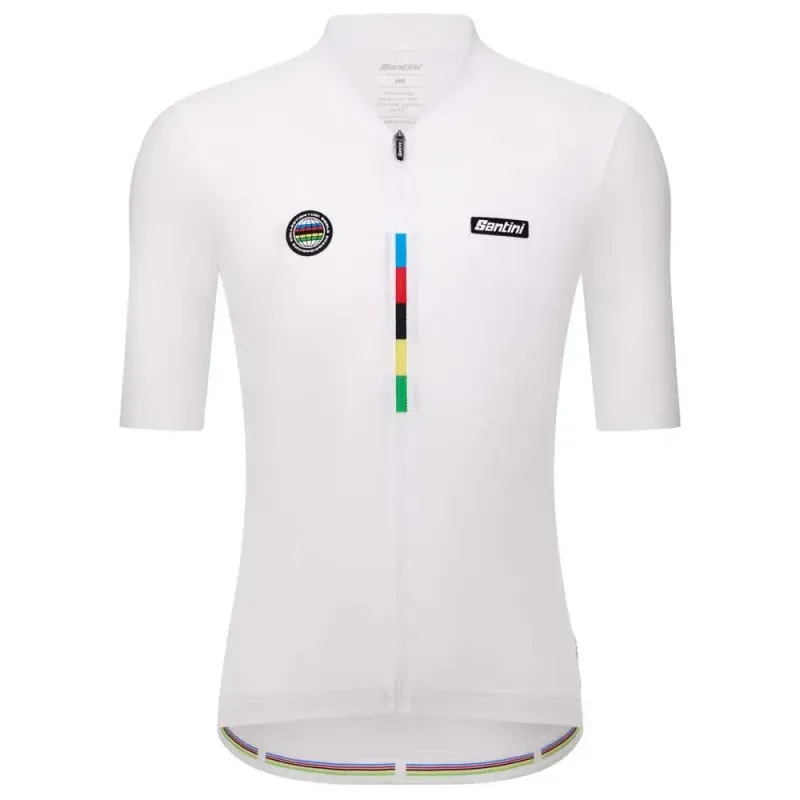 Santini UCI World Champion Mondo Short Sleeve Jersey 2025 Cycling Clothing d'occasion