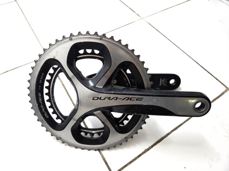 Tweedehands Shimano Dura-Ace FC-9000 53/39 172.5 Crankset Drivetrain & Pedals