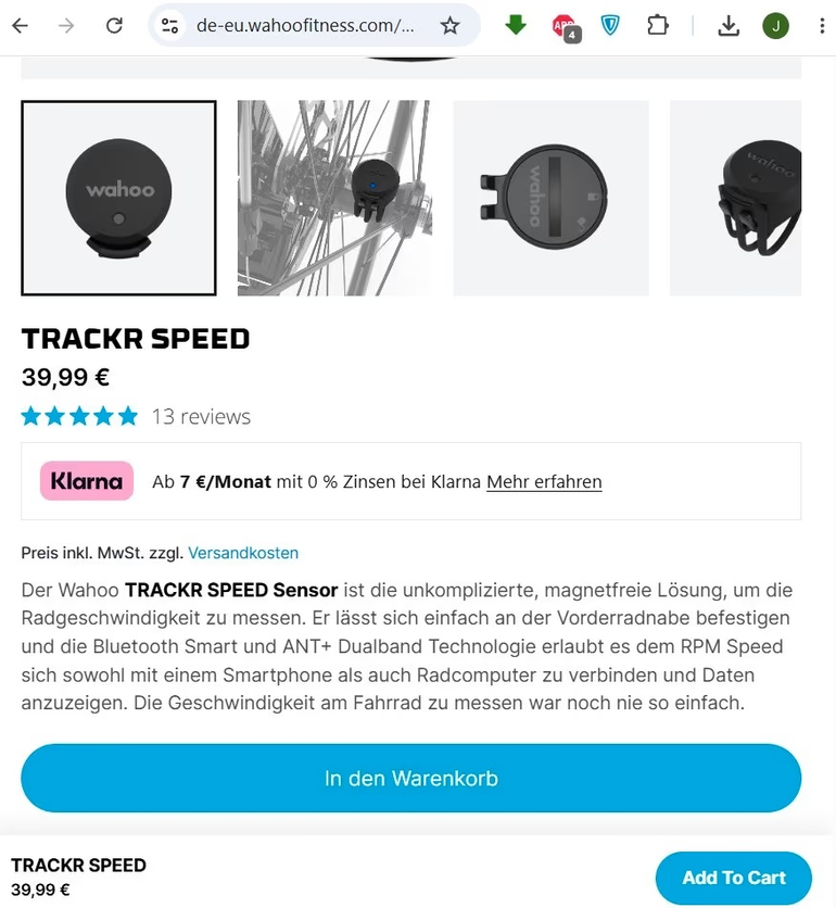 Brugt Wahoo TICKR Speed + Heart bike — billede 7 af 7