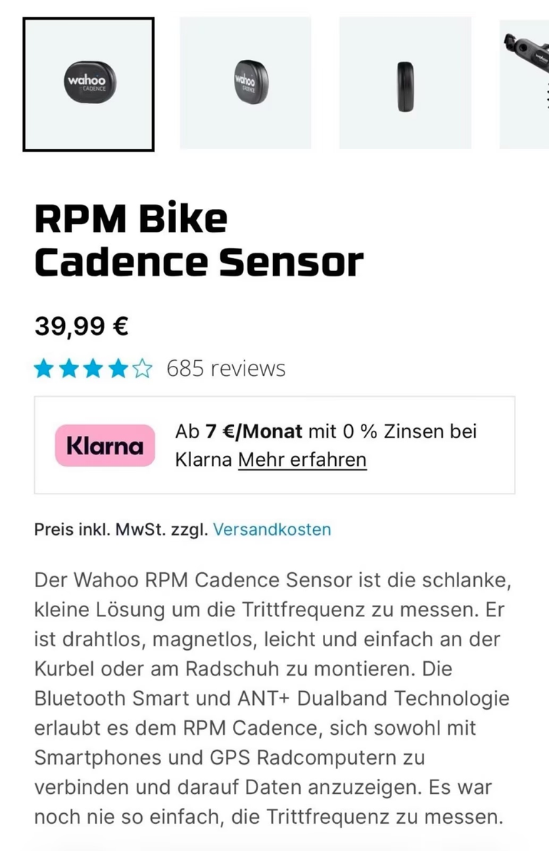 Brugt Wahoo TICKR Speed + Heart bike — billede 6 af 7